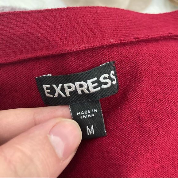 Express Rhinestone Button Cardigan Size Medium - Picture 7 of 9